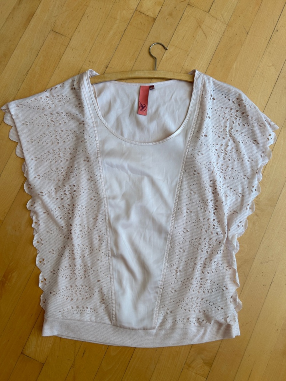 3Stones Light Pink Crochet-Trim Sleeveless Top